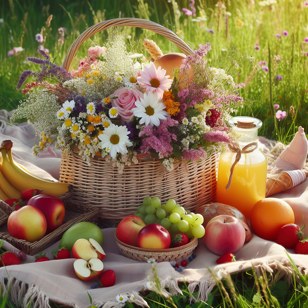 picnic basket in the countryside 8 Print