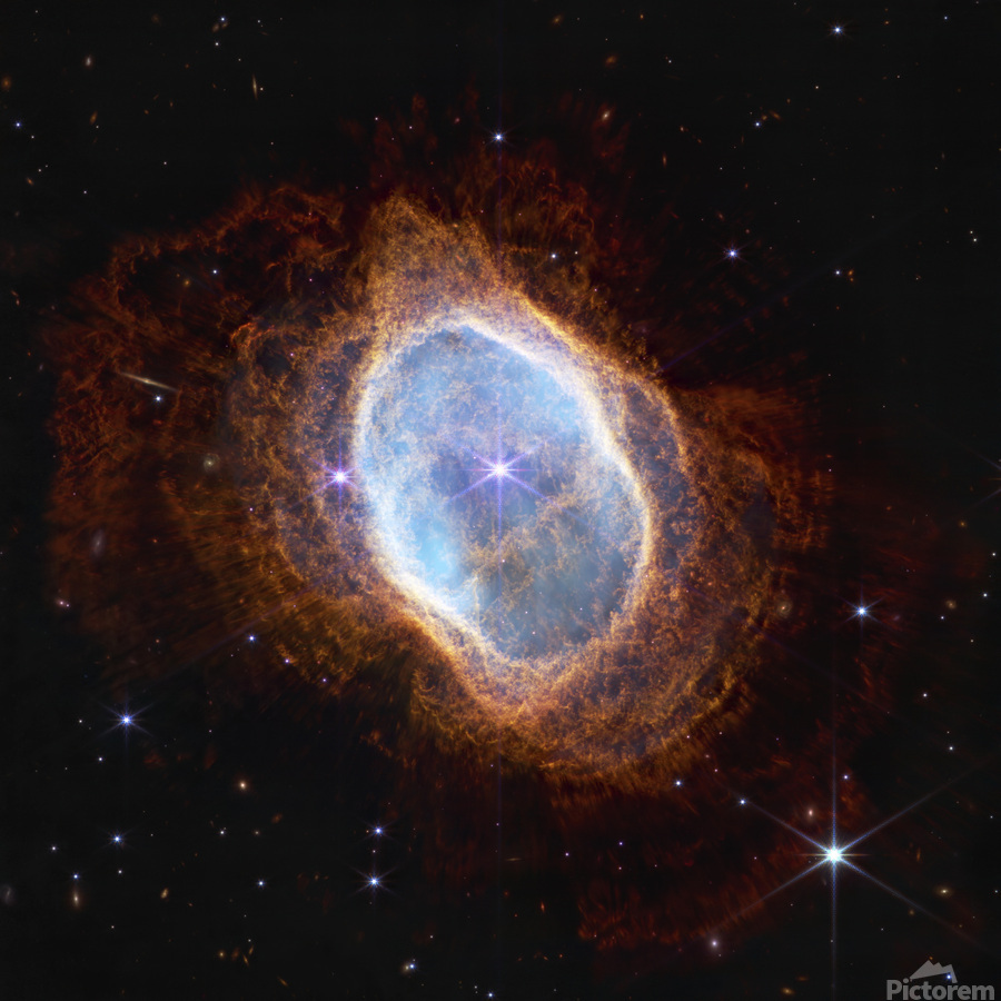 7628 Southern Ring Nebula from NASA's James Webb Space Te by artvi