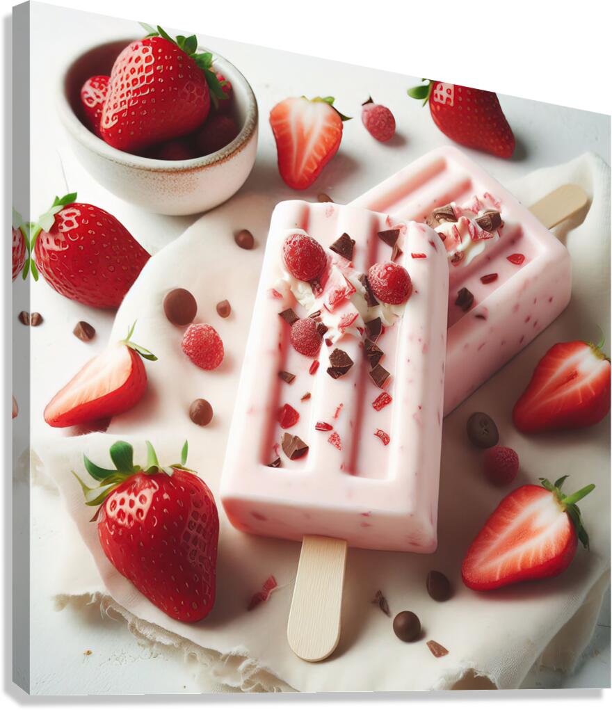 Strawberry pineapple ice cream 11 Canvas Print