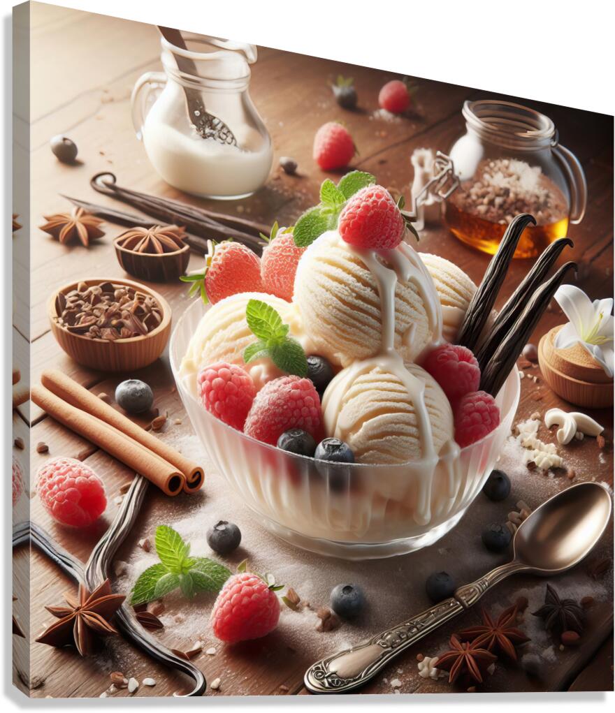 Vanilla ice cream 8 Canvas Print