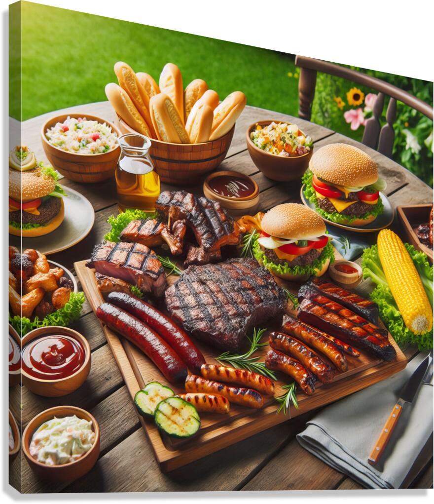 meats to prepare meats for barbecue selection of  1714757311.5066 Canvas Print