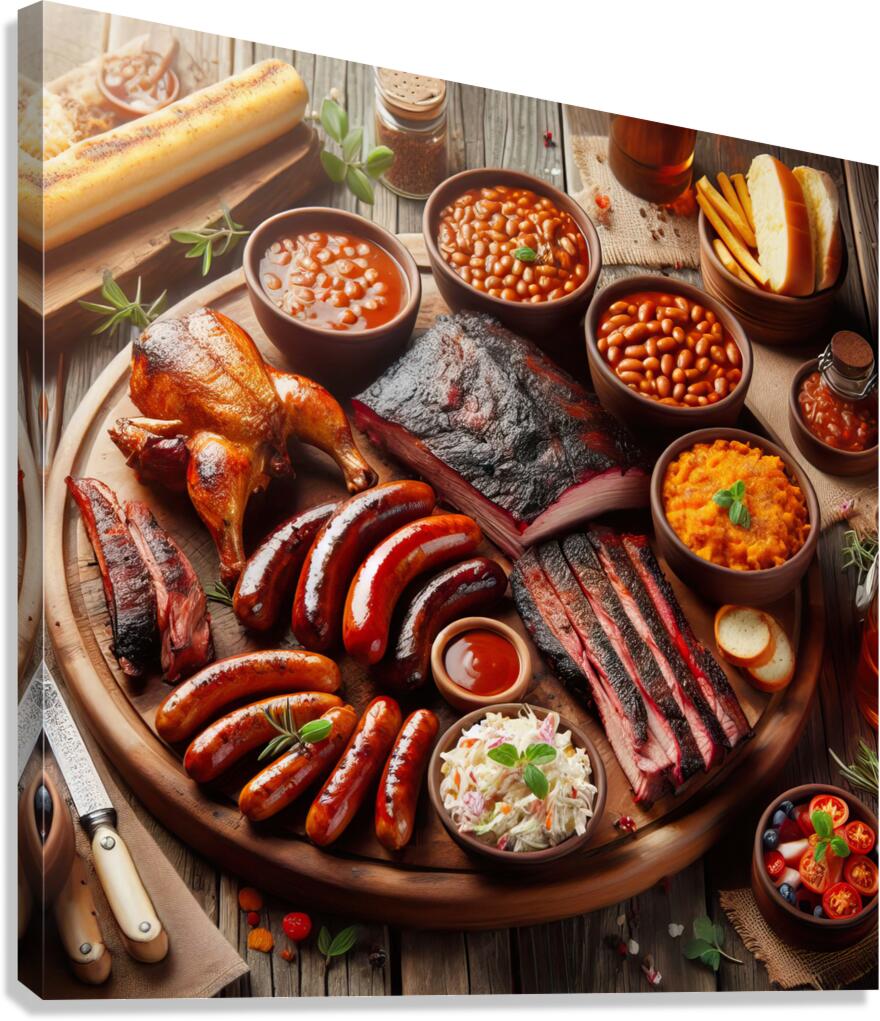 meats to prepare meats for barbecue selection of  1714757275.2939 Canvas Print