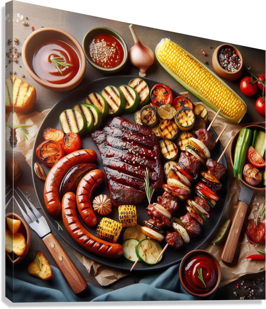 meats to prepare meats for barbecue selection of  1714757300.8772 Canvas Print