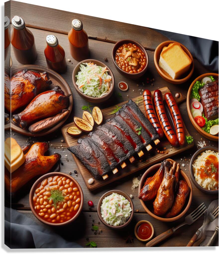 meats to prepare meats for barbecue selection of  1714757294.904 Canvas Print