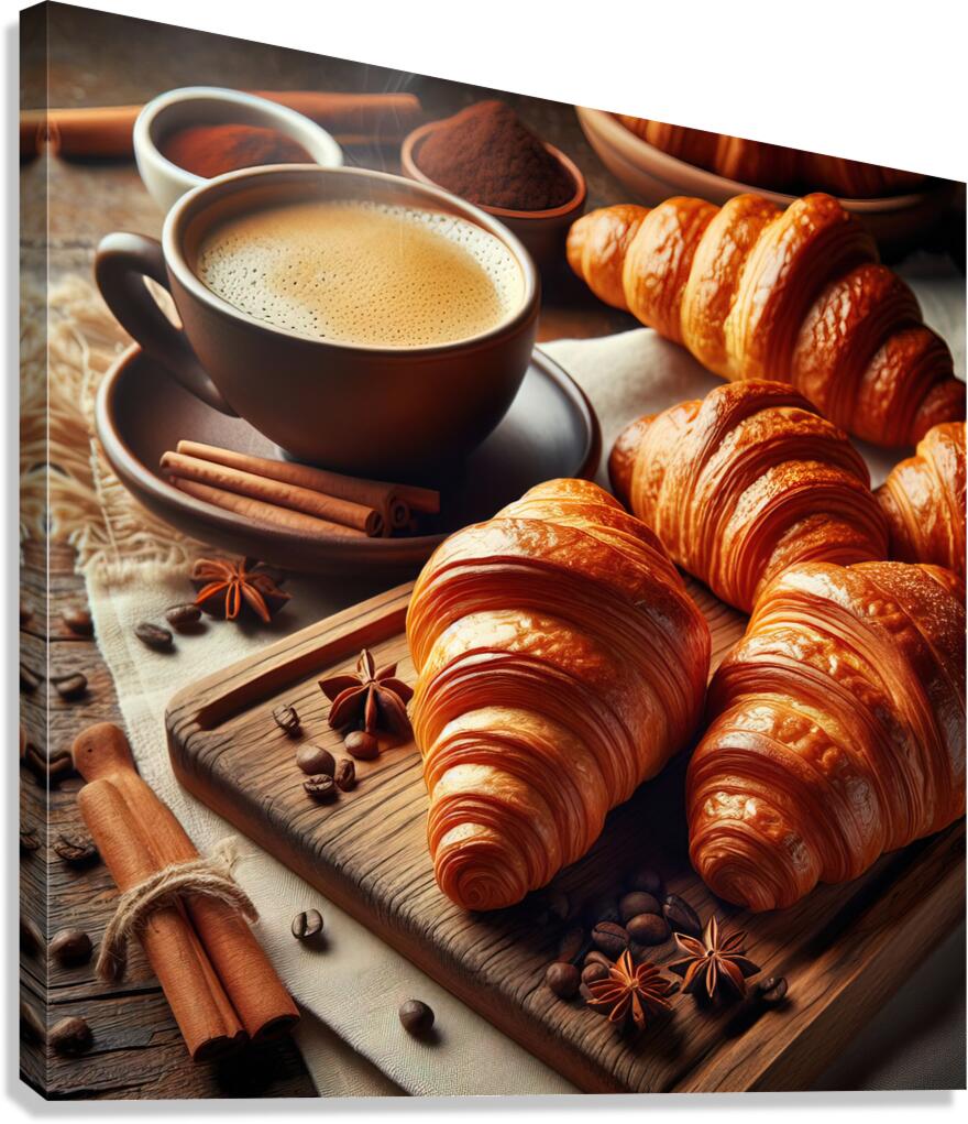 Food Assorted fluffy pastries including croissant 1714906459.8304 Canvas Print