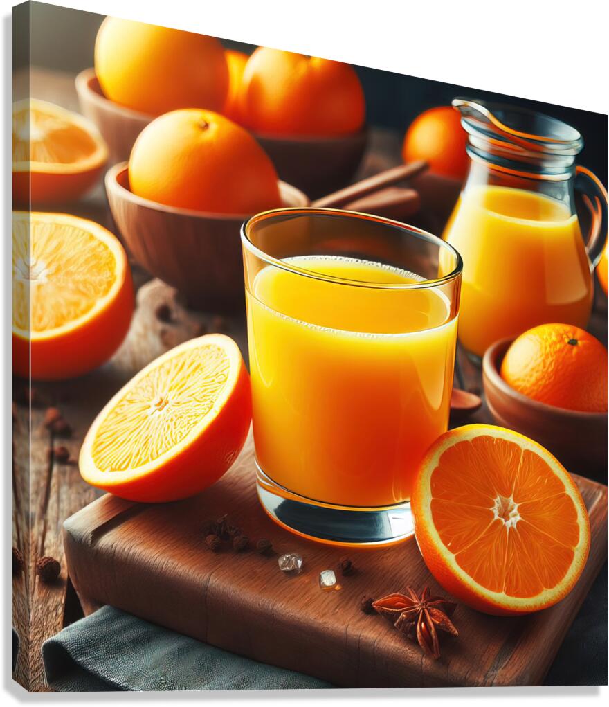 natural orange juice food 9 Canvas Print