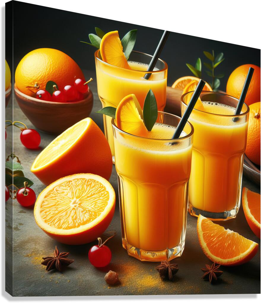 natural orange juice food 7 Canvas Print