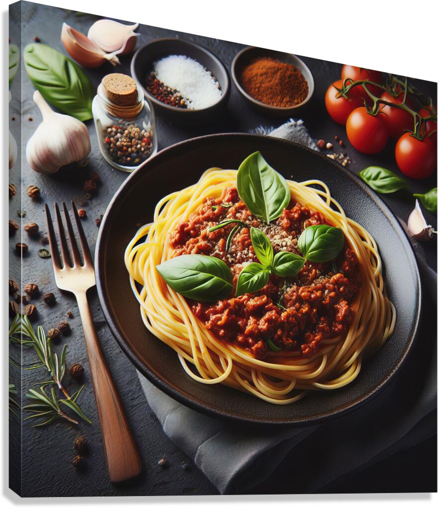 spaguetti bolognesa 3 Canvas Print