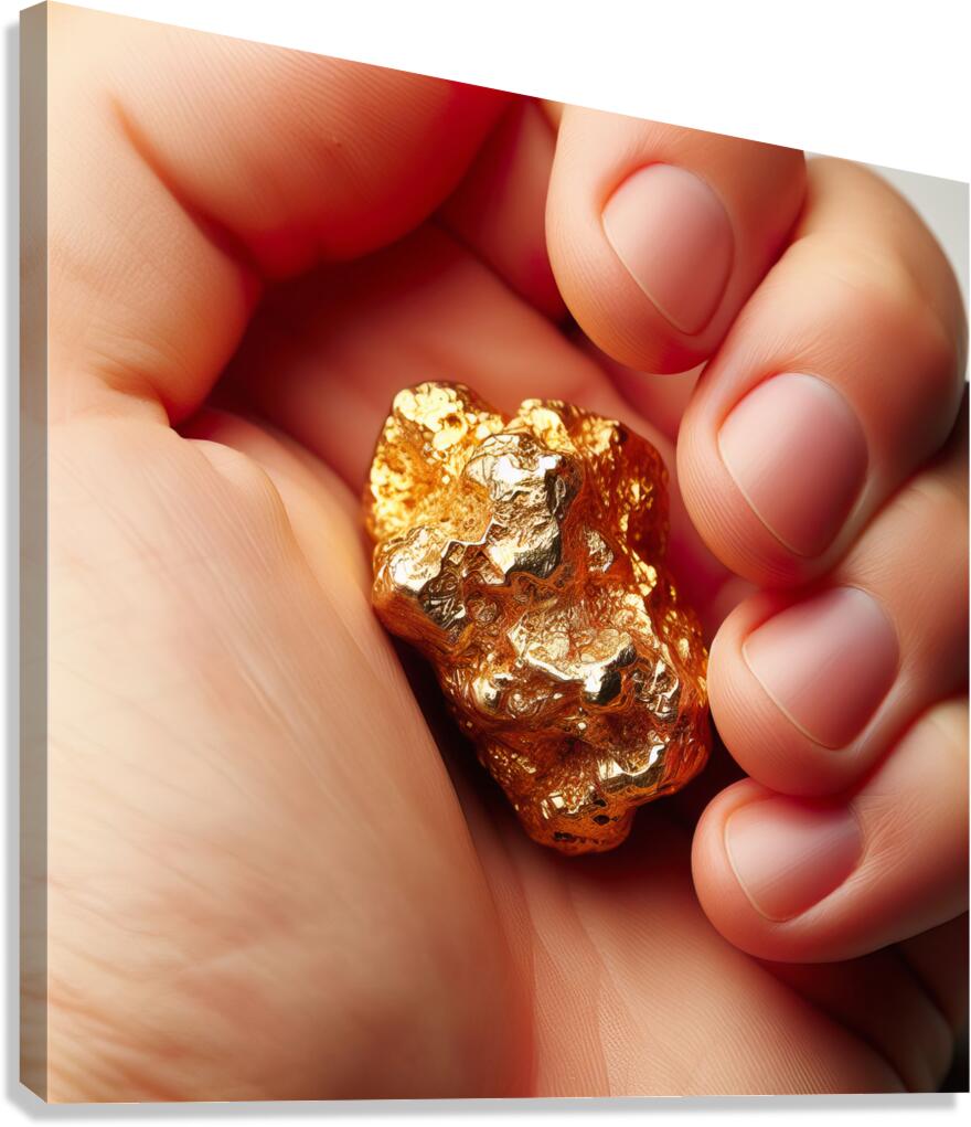 One Troy Ounce California Gold Nugget Canvas Print