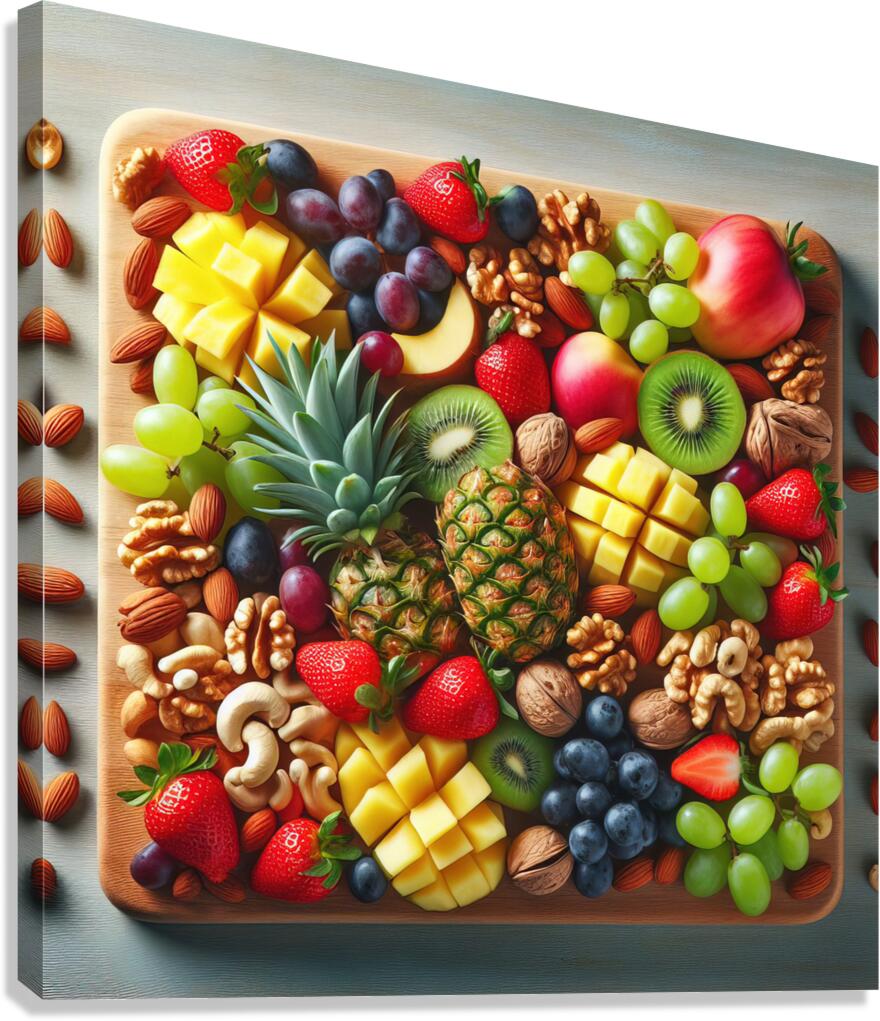 Fresh healthy fruits balanced diet kiwi pineapple 1715272362.9766 Canvas Print