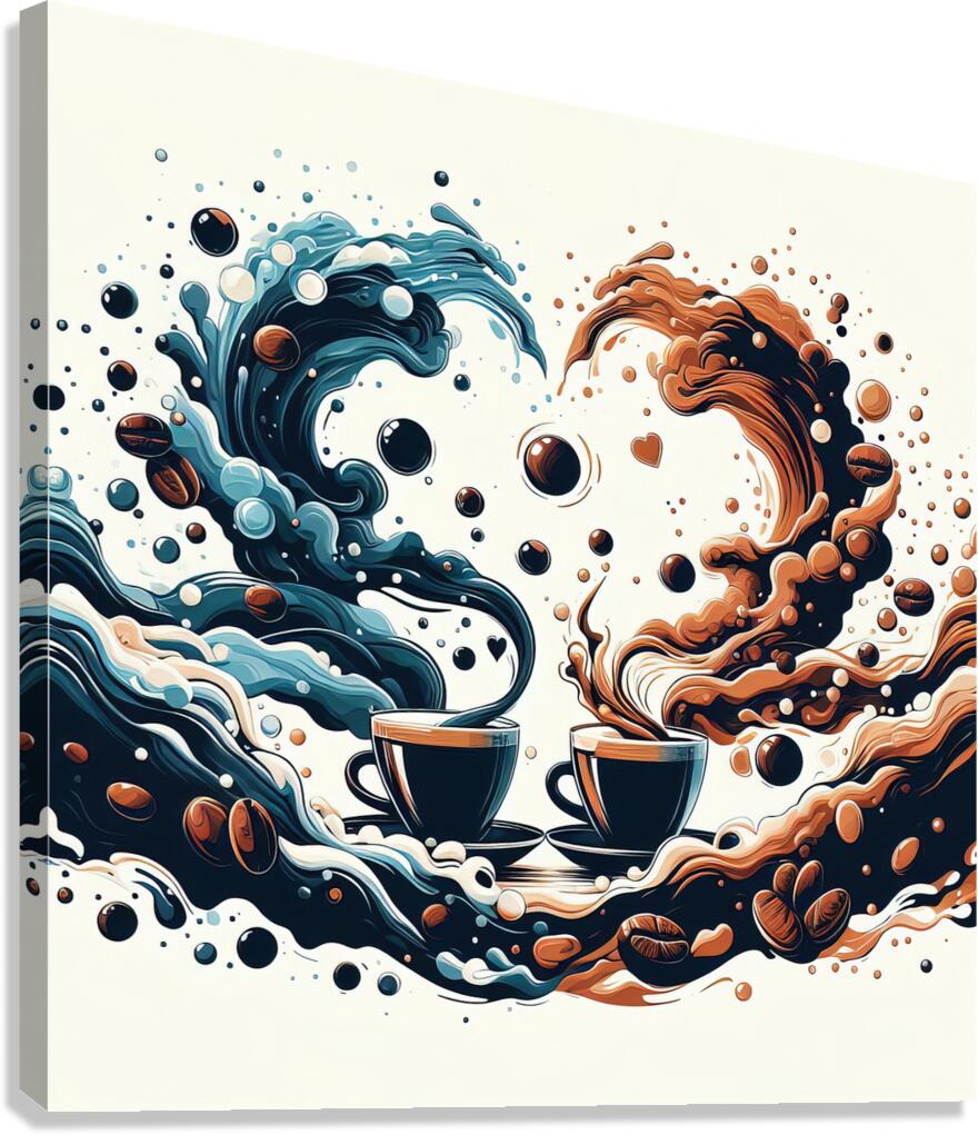coffee logo illustration design. cup of coffee in 1715462503.055 Canvas Print