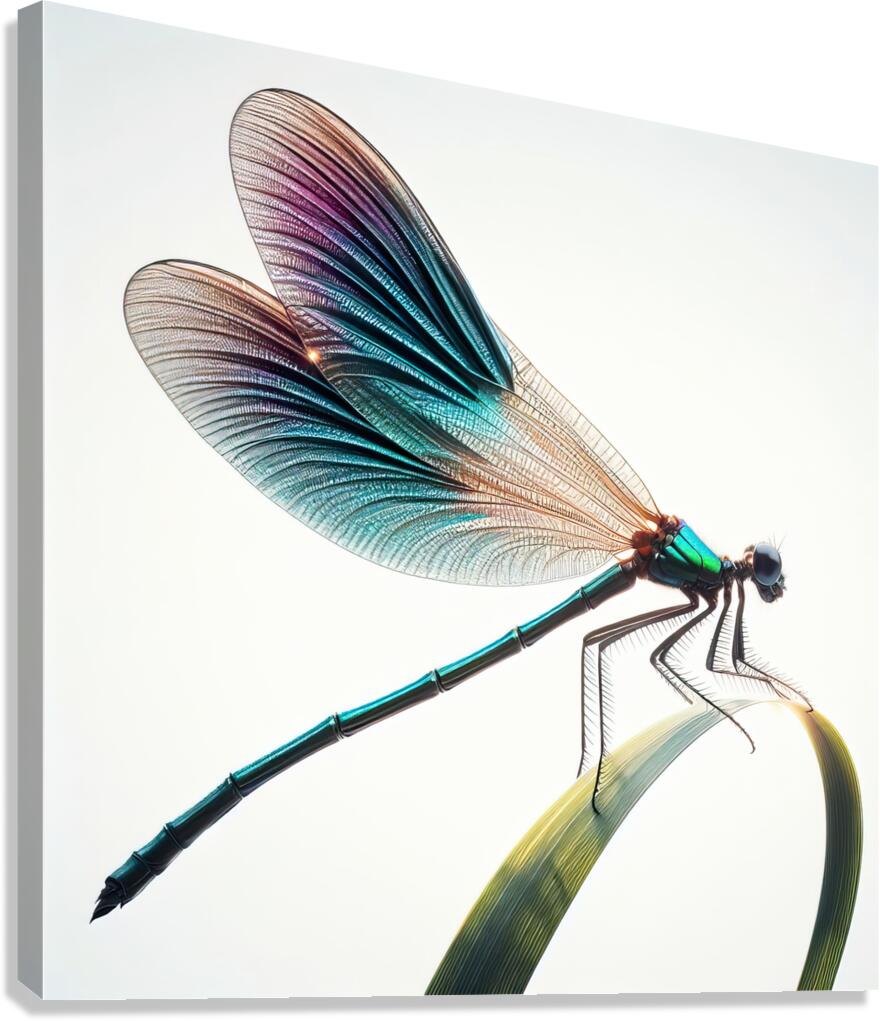 Dragonfly isolated on white 8 Canvas Print