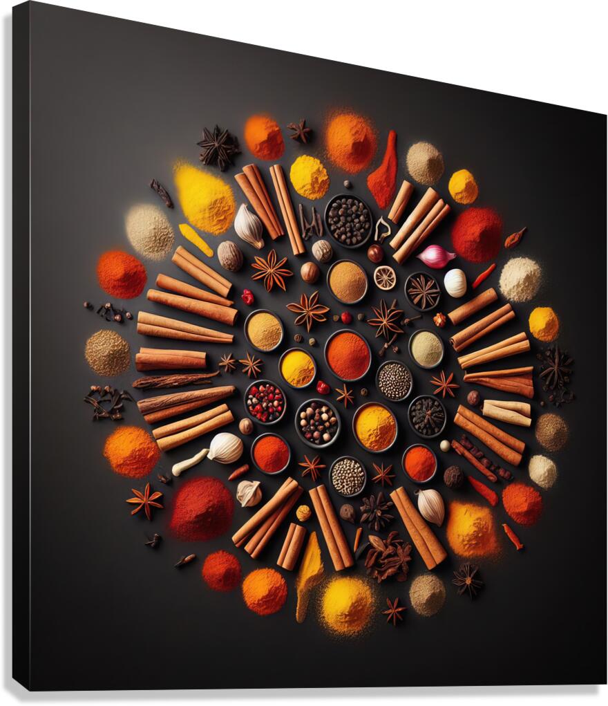 spices table food 35 Canvas Print