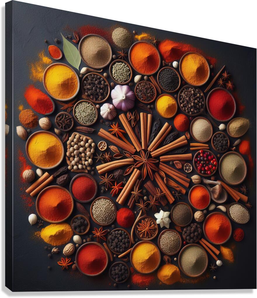 spices table food 5 Canvas Print