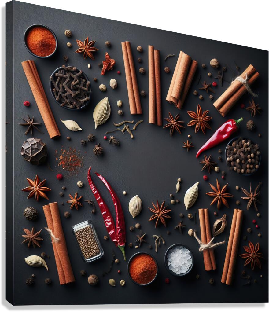 spices table food 11 Canvas Print