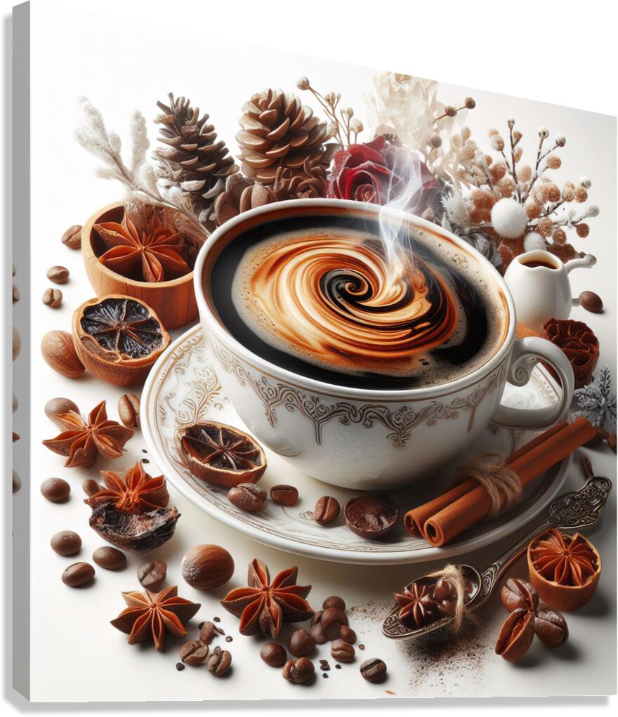 steaming coffee food 25 Canvas Print