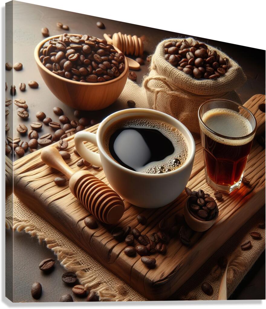 steaming coffee food 30 Canvas Print