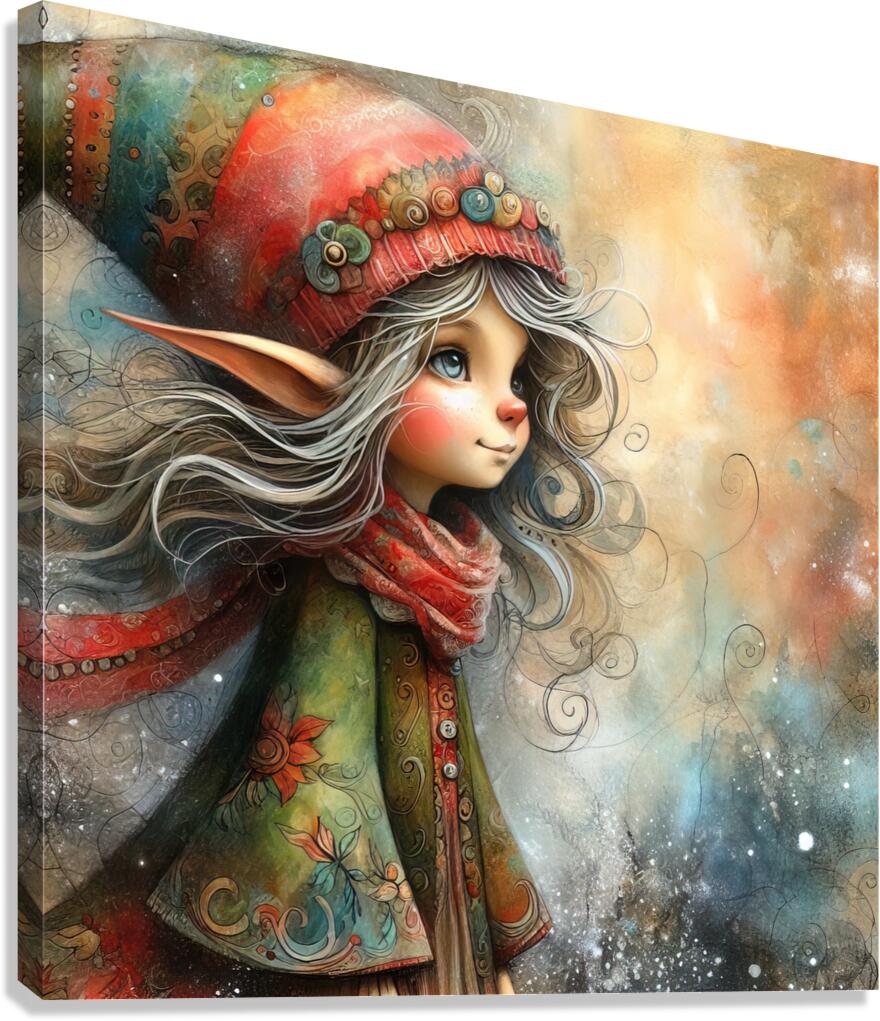 68 Mixed media painting of a caprices nomeelf Canvas Print