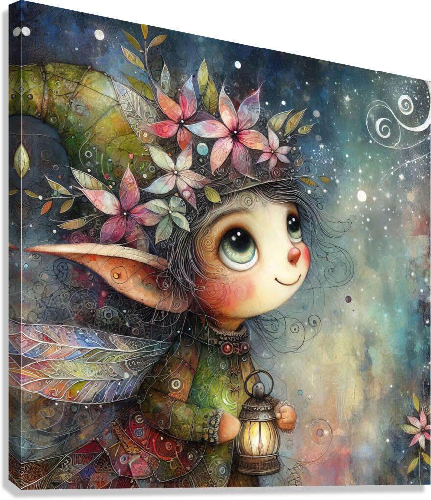 65 Mixed media painting of a caprices nomeelf Canvas Print