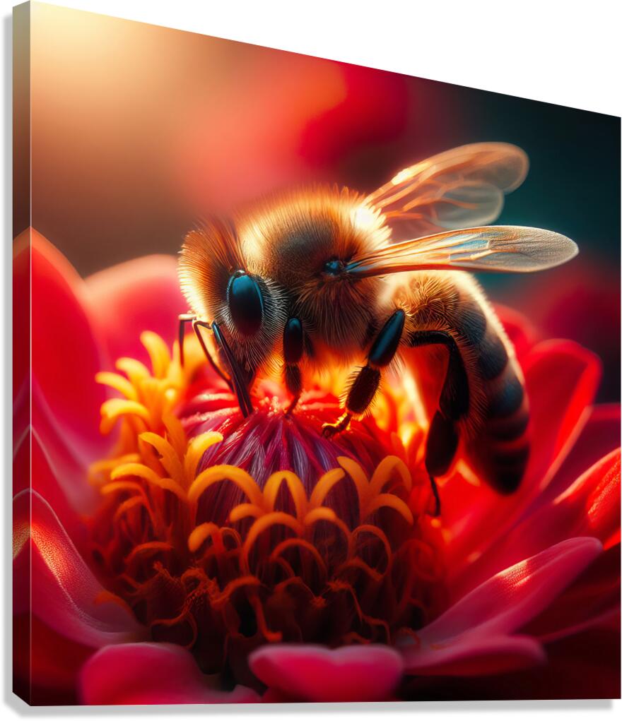 Pollinating bees bee pollinating 9 Canvas Print