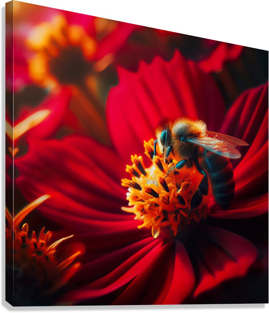 Pollinating bees bee pollinating 6 Canvas Print