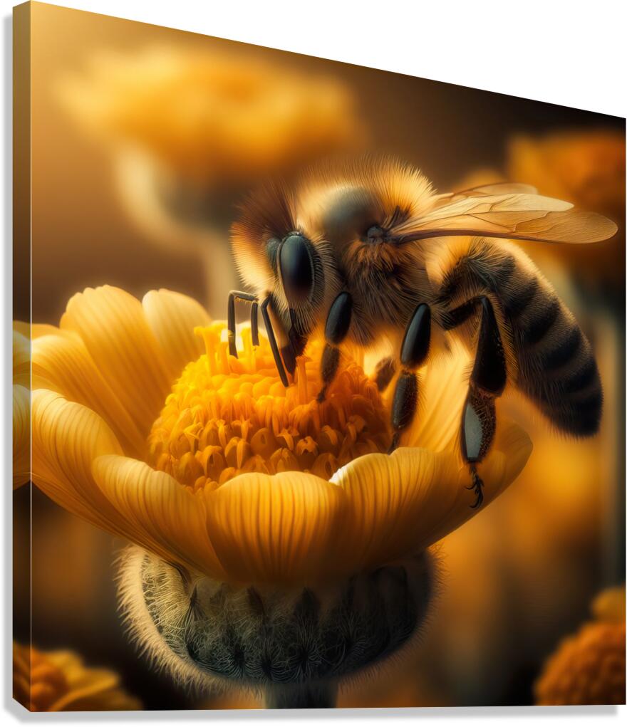 Pollinating bees bee pollinating 3 Canvas Print