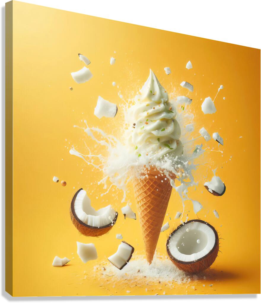 Strawberry ice cream chocolate vanilla various ic 1717277125.0548 Canvas Print