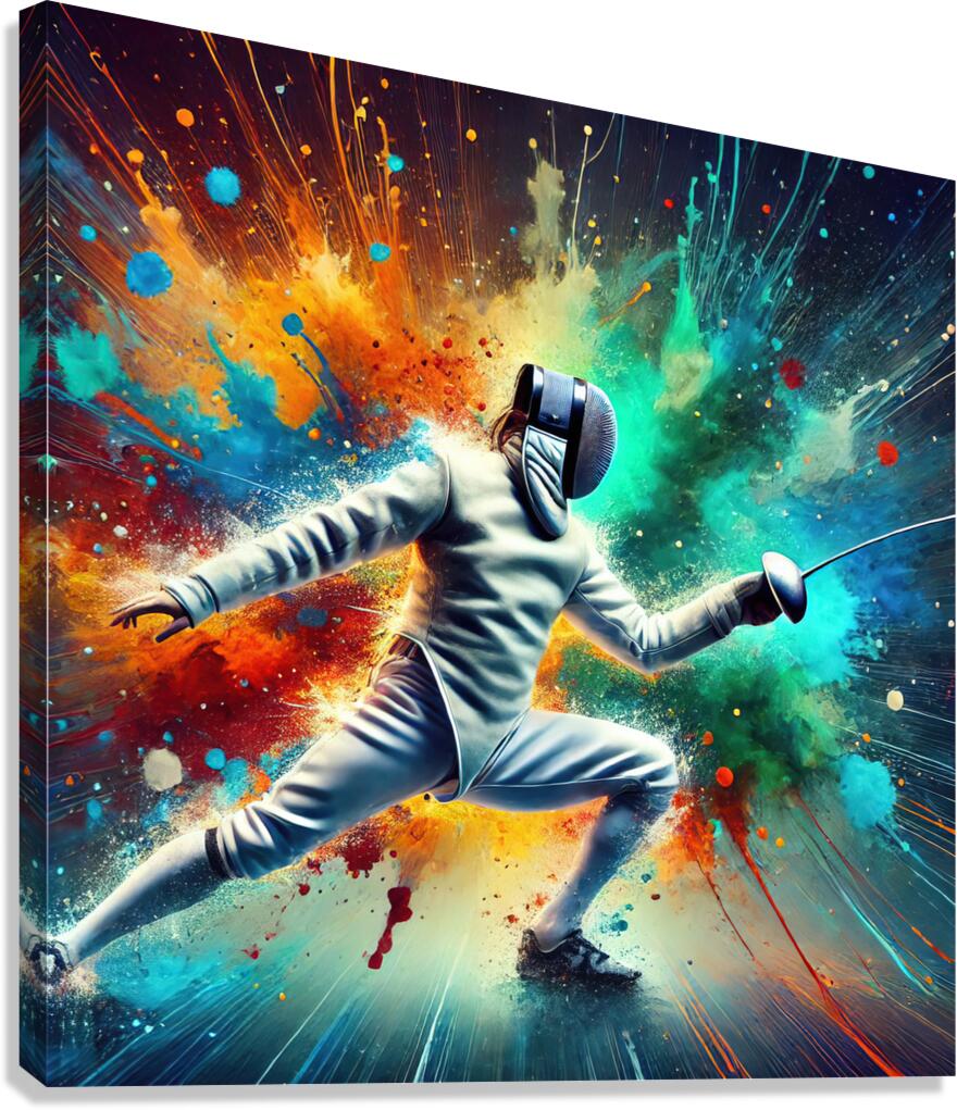 164 esgrima Canvas Print