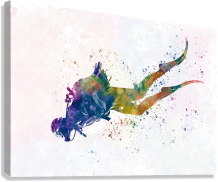 scuba diver Canvas Print