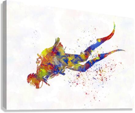 scuba diver Canvas Print