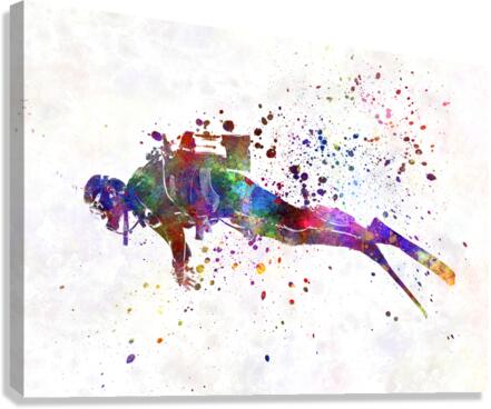 scuba diver Canvas Print