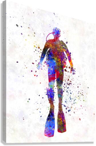 scuba diver Canvas Print