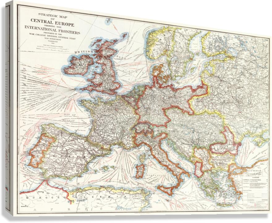 Europe map Canvas Print