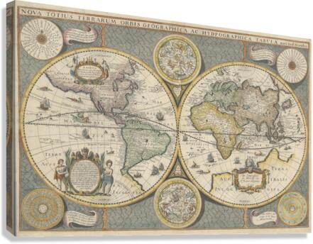 Maps-Ancient World Map Canvas Print