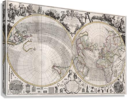 Maps-Ancient World Map Canvas Print