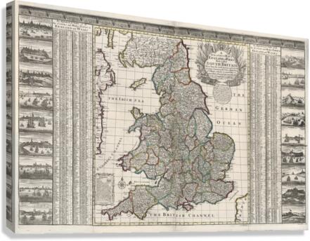 maps-old map Canvas Print
