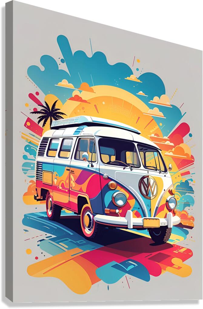hippie van Canvas Print