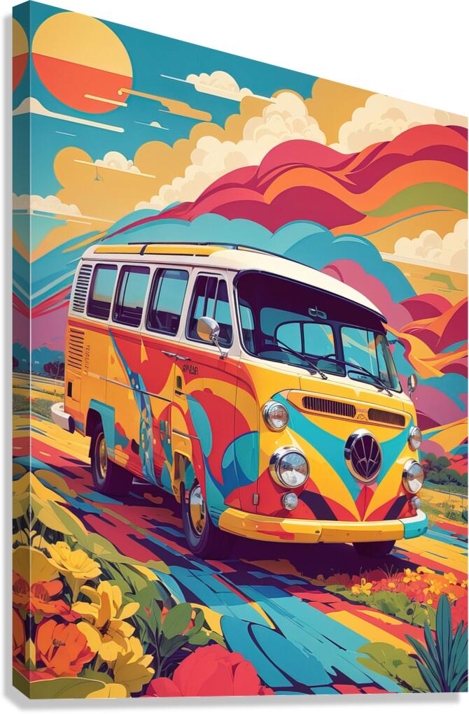 hippie van Canvas Print