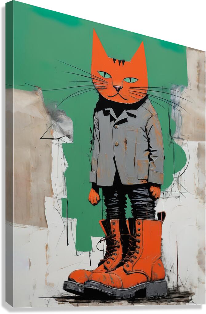 the cat with boots Canvas Print