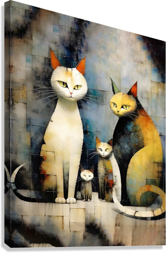cat family Canvas Print
