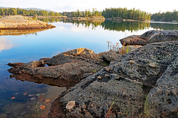 Rock Of McGregor Bay Ontario II Print