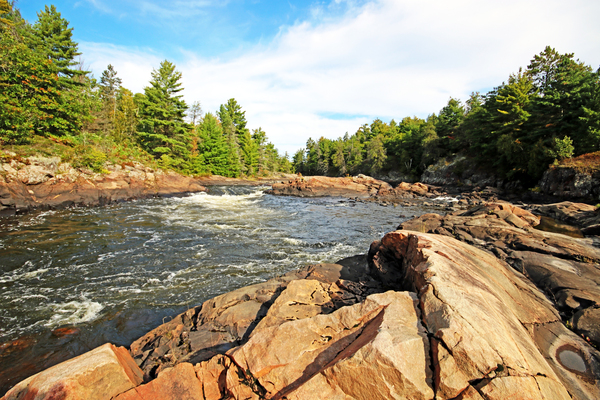 Sturgeon Chutes The Natural Divide  I by Deb Oppermann