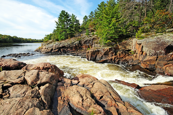 Sturgeon Chutes The Natural Divide  V by Deb Oppermann