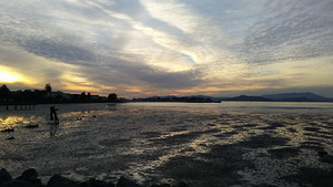 At low tide