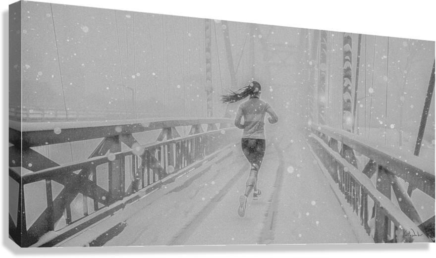Winter Run Canvas Print