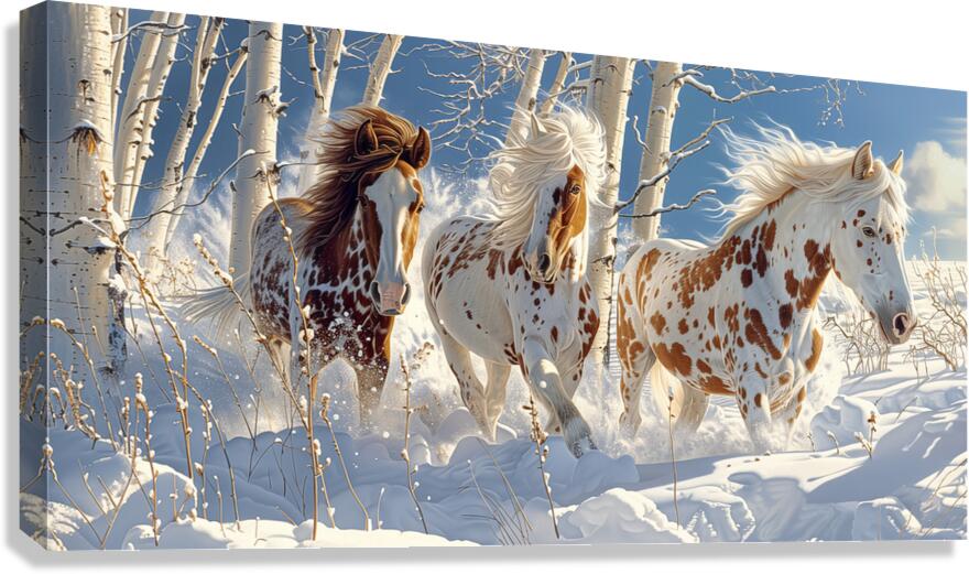 Winter Playtime Canvas Print