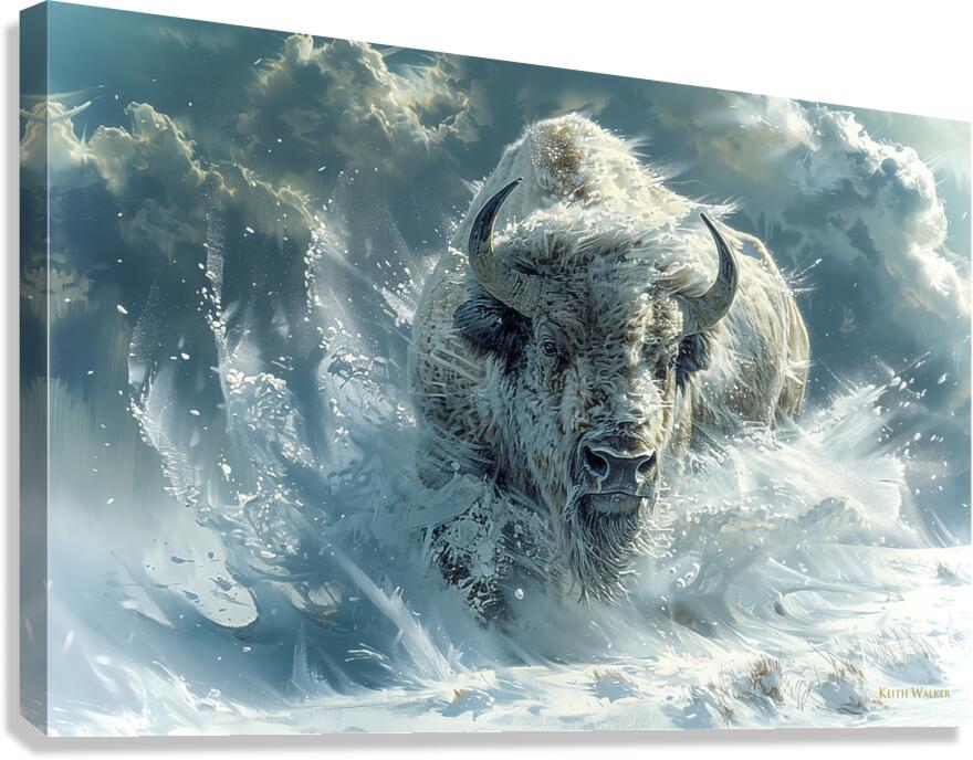 Bison Boss Canvas Print