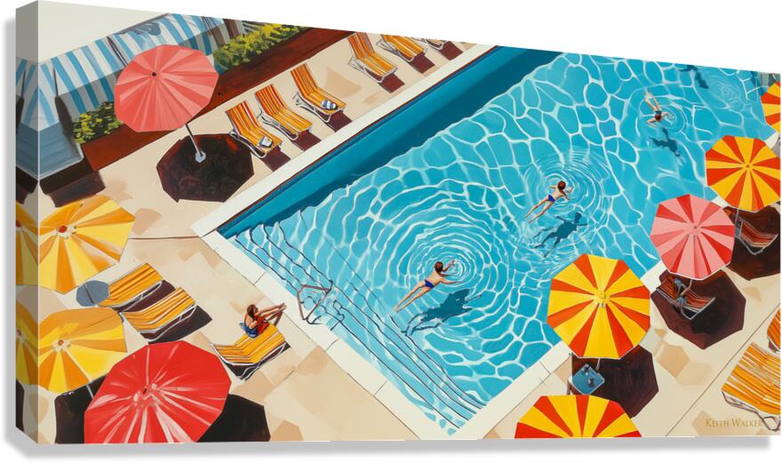 Pool Time Canvas Print