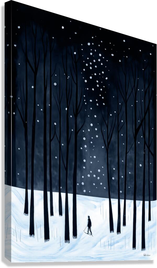 Midnight Ski Canvas Print