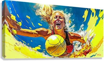 Joy in the Pool Canvas Print